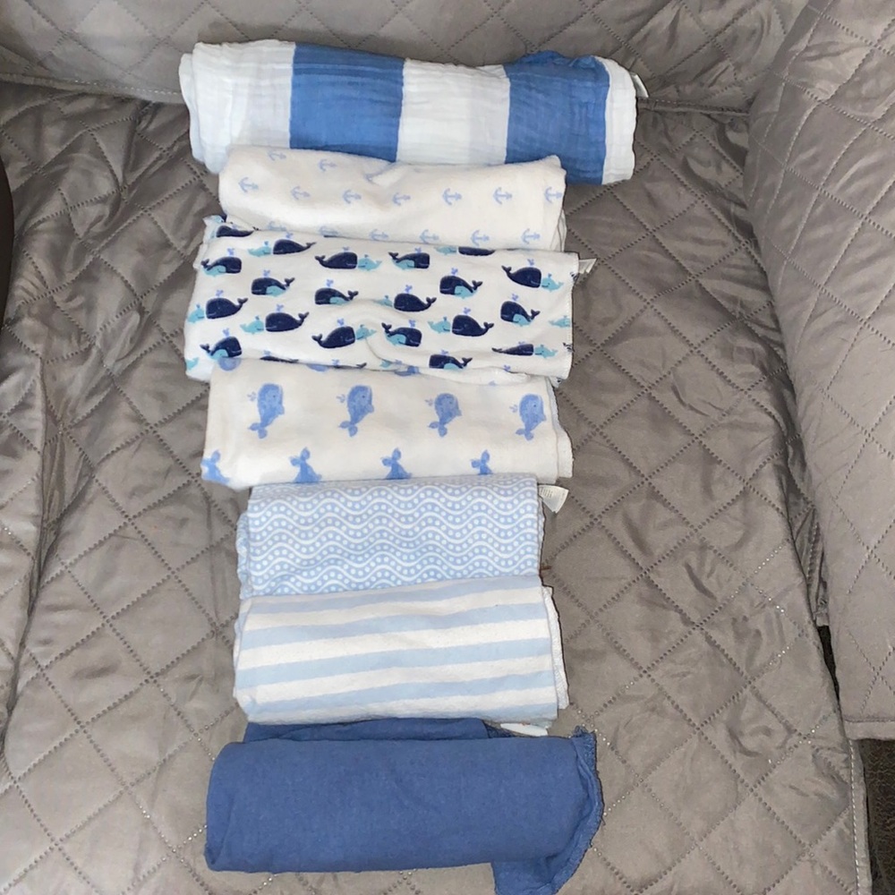 7 boy receiving blankets